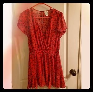 Franscesca's pink floral dress